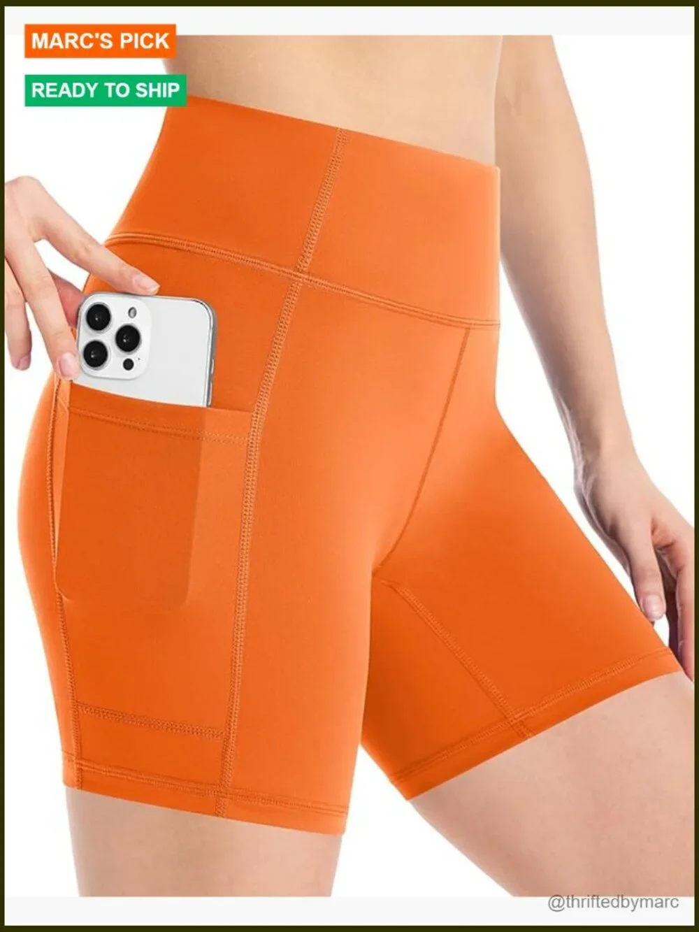 High Waisted Biker Shorts with 3 Pockets Tummy Control 4/6/8 Inch